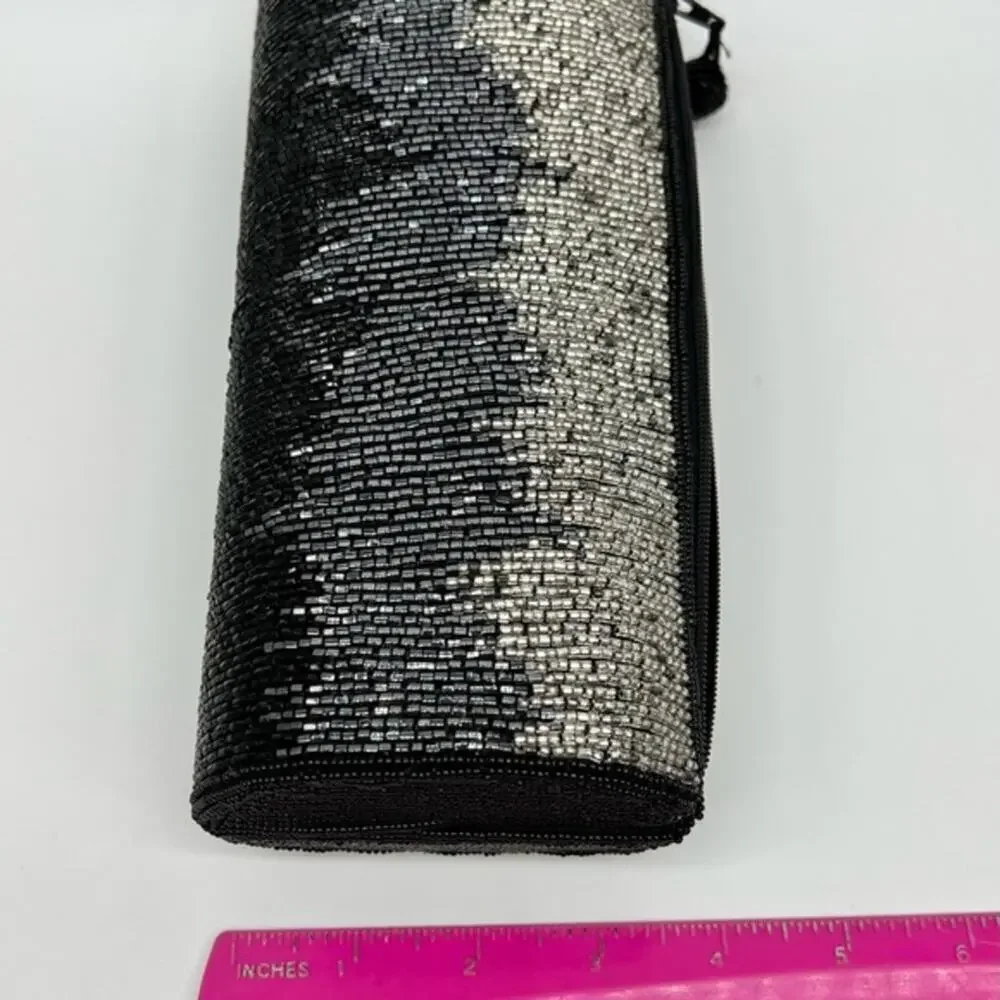 Stunning Imperial Fashion vintage hombre fully beaded evening clutch